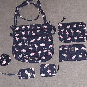 Vera Bradley Flamingo Purse set